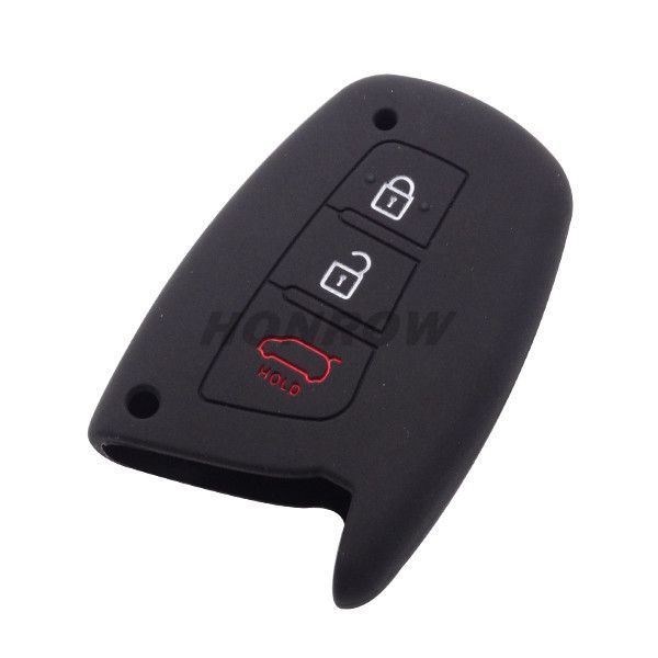 For Hyundai 3 button silicon case black MQQ: 5PCS
