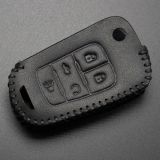 For Buick 4+1 button key cowhide leather case used for new Lacrosse,new Regal with key ring.