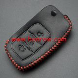 For Ford 3 button key cowhide leather case