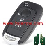 For Aftermarket Fiat Egea 500X tipo 3 button Flip remote key Megamos  AES 48 chip 433mhz SIP22 blade