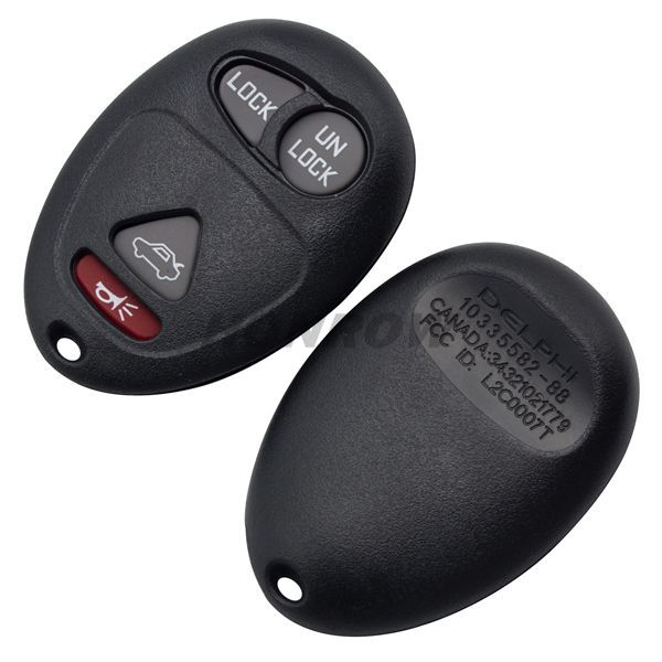 For Cad 3+1 button remote key blank With Battery Place