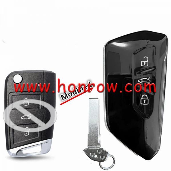 For VW MQB Golf Modified 3 button Remote Key Shell