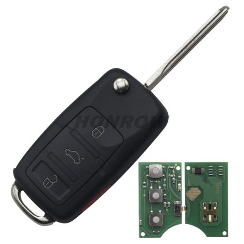 For Nis modified 3+1 button remote key without chip （For NIS transponder key and remote are separated, for  V style remote   315MHZ