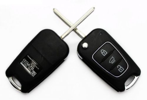 For Hyu I30 IX35  3 button flip remote key blank with Toy40 Blade