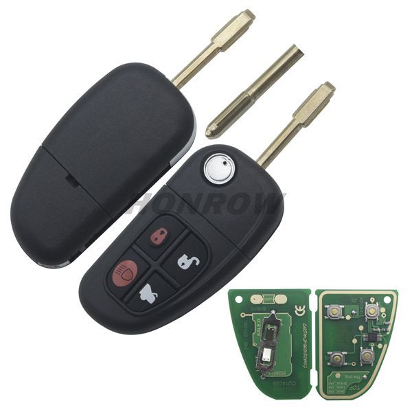 For hot sale Ford 4 button remote key with 433mhz with 4D60 +DST40 Chip FCCID: NHVWB1U241 Part Number: 1X43-15K601-AE