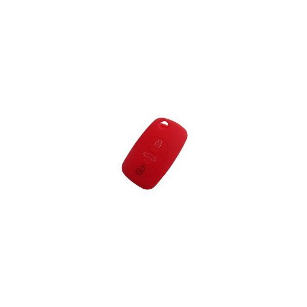 For Audi 3 button Silicone case  red (MOQ: 50pcs)