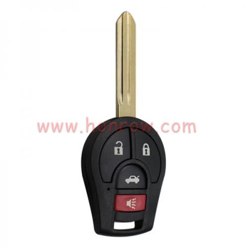 For Nissan 3+1 button remote key with 433mhz PCF7961A HITAG 2 46 chip FCCID:TWB1G766