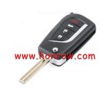 For Toyota 3+1 button remote key blank toy48 blade