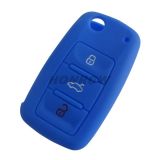 For VW 2+1 button Silicone case blue color