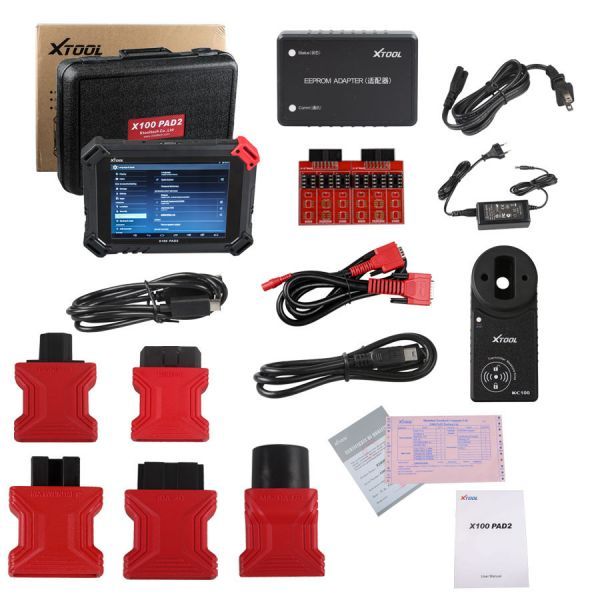 For Original XTOOL X100 Pad2 Pro Auto Key Programmer With KC100 For VW 4th 5th Pro PAD 2 EPB EPS OBD2 Odometer English Version