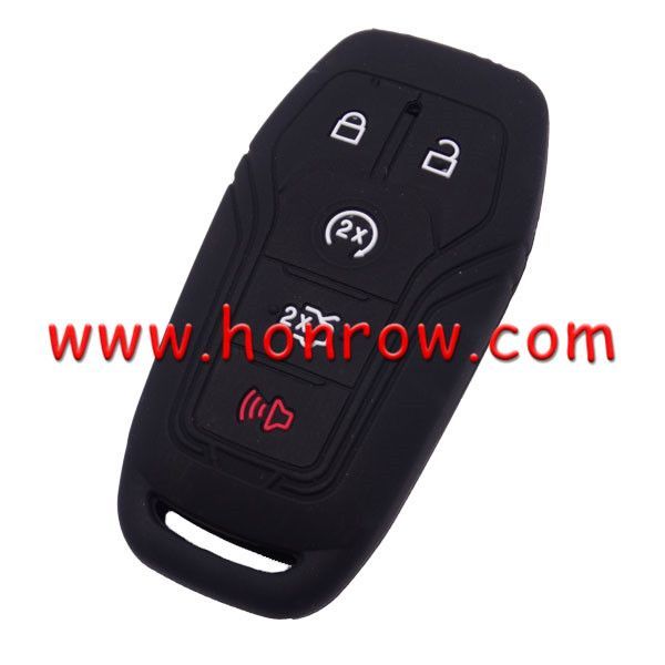 For Ford 4+1 button silicon case black MQQ:5PCS
