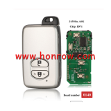 For Toy 2 button Smart Card 314.3MHz  ID71 chip FSK  0140 Board CHIP: ID71-WD02 for Camry