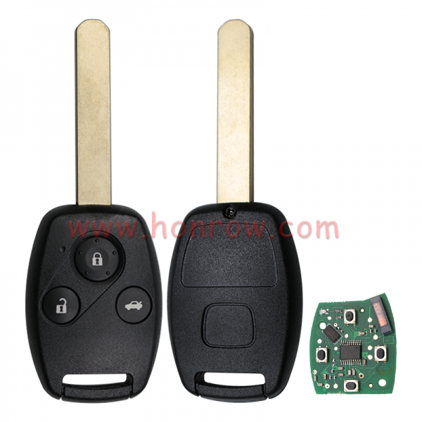 For Honda Accord Sedan Pilot Civic CRV 3 button remote key with 313.8Mhz ID46 chip FCCID :KR55WK49308
