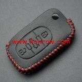 For Audi 3 button key cowhide leather case.