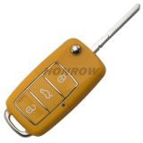 For V 3 button  waterproof  remote key blank with yellow color