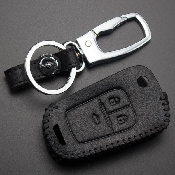 For Buick 3+1 button  button key cowhide leather case used for EXCELLE   for Chevrolet, for Cruze, for AVEO, for CAPTIVA, for Malibu,for TRAX,ect. with key ring