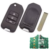 For Original Honda 3 button remote key with 434MHZ with CMIIT2012DJ1852 with 7947 A chip, fit for Crider, Ninth Generation Accord and Jade