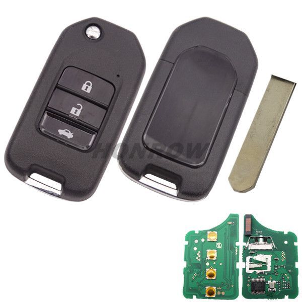 For Original Honda 3 button remote key with 434MHZ with CMIIT2012DJ1852 with 7947 A chip, fit for Crider, Ninth Generation Accord and Jade
