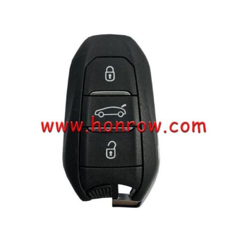 For Original 90% new Peugeot 3 button remote key blank with light button HU83 blade