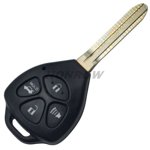 For To 4 button remote key blank with To43 blade Without Logo