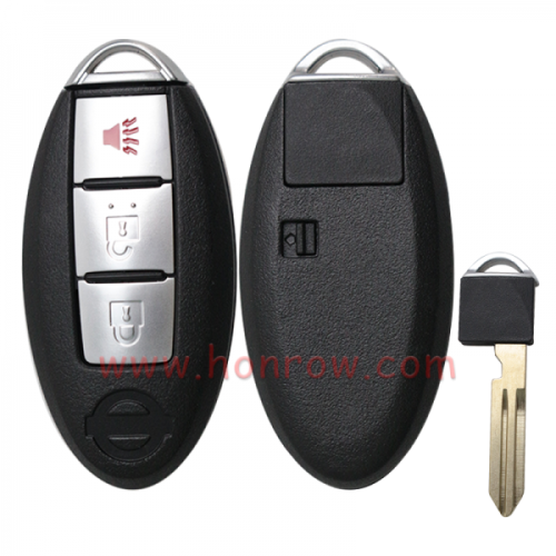 For Nissan 2+1 button remote key blank with emergency blade