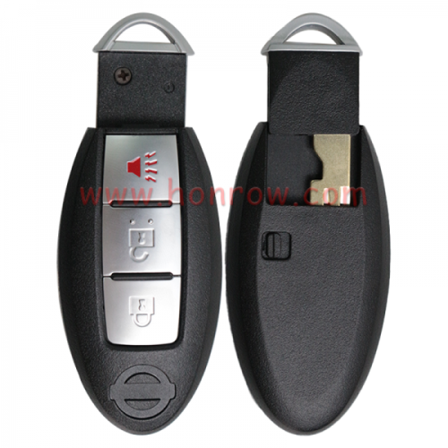 For Nissan 3+1 button remote key blank with emergency blade