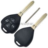 For To 4 button remote key blank with To43 blade Without Logo