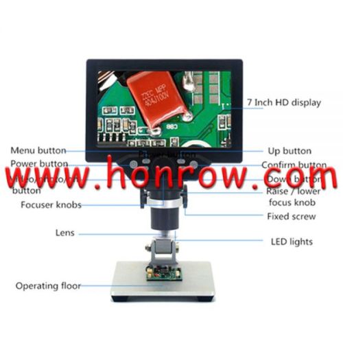 G1200 12MP 1-1200X Digital Microscope for Soldering Electronic 500X 1000X Microscopes Continuous Amplification Magnifier with battery