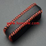 For Peugeot 3 button key cowhide leather case.