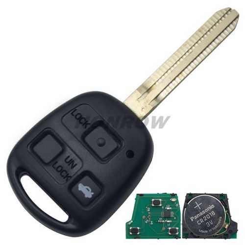 For To 3 button remote key with 4D67 chip with 315mhz use for To land cruiser prado