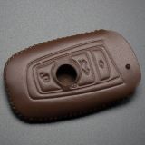 For BMW 3 button key cowhide leather case used for 1series 3series, 5series, 7series, Z4 X1 X6 X3 X4 M3 M5 M6 with key ringMOQ:5PCS 5pcs/Lot