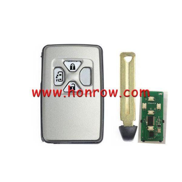 For Toyota 3 button Smart Key with 433.92MHz ASK Board No. 0780  ID71 CHIP: P1=94