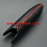 For Nissan 3 button key cowhide leather case ,Black Color