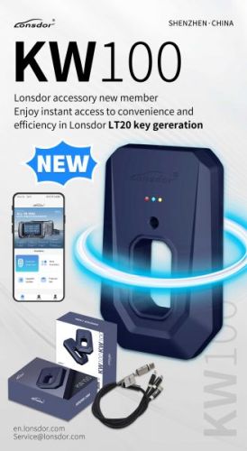 Lonsdor KW100 for LT20 Key Gereration All Keys Lost & Adding Keys Package Includes: 1pc x Lonsdor KW100 1pc x USB cable