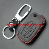 For Audi 3 button key cowhide leather case.
