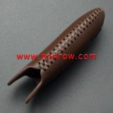 For Nissan 3 button key cowhide leather case Brown Color