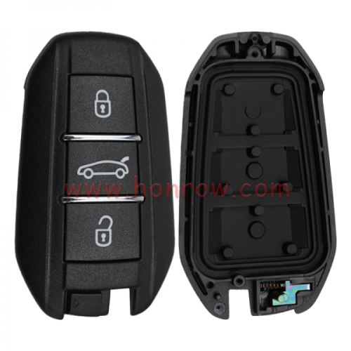 For Original Peugeot 3 button remote  Key Shell with VA2 blade
