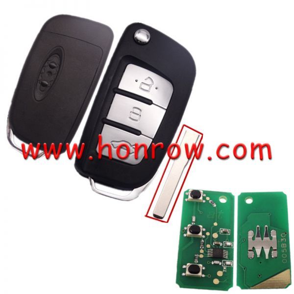 For Ford Focus 3 button Modified Flip Folding Remote Key with 433Mhz 4D63 chip