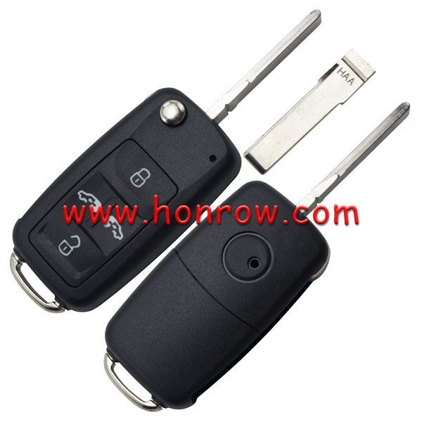 For V 4 button flip remote  key blank