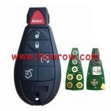 For Chrysler Aftermarket  4+1Button Keyless Go remote key 433mhz  PCF7945 chip IYZ-C01C FCCID: 05026453AI
