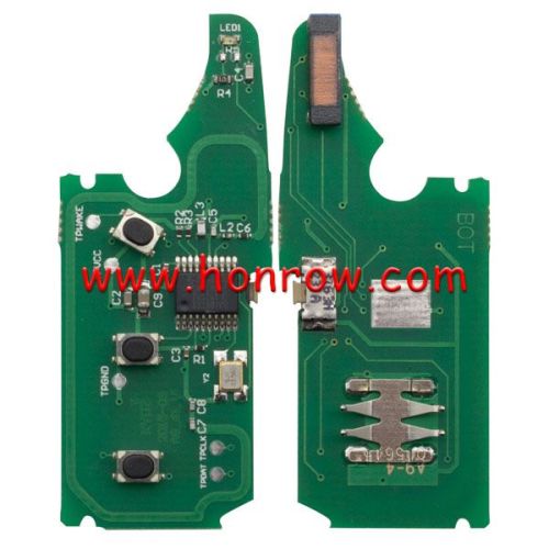 KYDZ For Por Cayenne 3+1 button flip remote key  control with ID46 Chip and 433Mhz (also can use for 2, 2+1, or 3 button remote key)