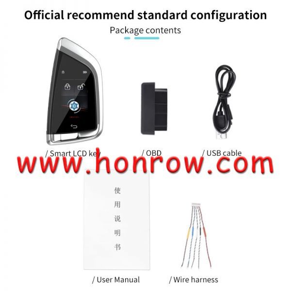 CF568 5 Buttons Universal Modified Smart LCD Key For BMW For Kia For Benz For Ford Keyless Entry Automatic Door Lock English