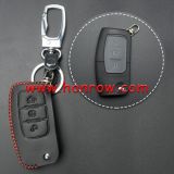 For Ford 3 button key cowhide leather case