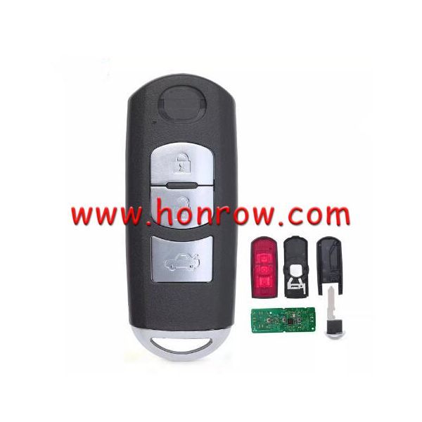 For Mazda 3 button Smart Remote Key Fob FSK 315MHz ID49 FCC ID: WAZSKE13D01