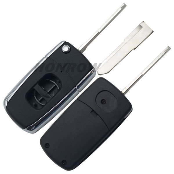 For Maz 323 model 2 button Modified flip remote key blank (the edge is metal)