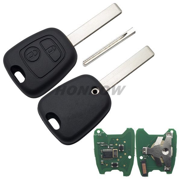 For Peugeot 2 button remote key with 407 blade 433Mhz PCF7961 Chip