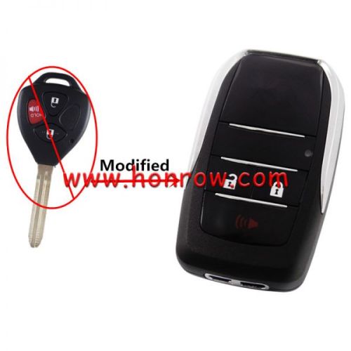 For Toyota modified 3 button key shell with TOY 43 blade
