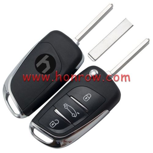 Original For Peugeot 3 button modified flip remote key blank with VA2 307 Blade- 3Button -Trunk- With battery place used for model New DS remote control