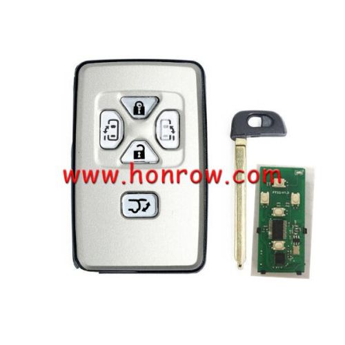For Toyota 5 button Smart Key with 433MHz ASK Board No 0780 ID71 CHIP: P1=94 P/N: 271451-0780