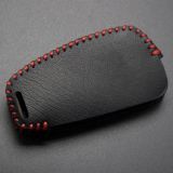 For Audi 3 button key cowhide leather case used for Q3 Q7 A3 A1 TT R8 with Key ring.